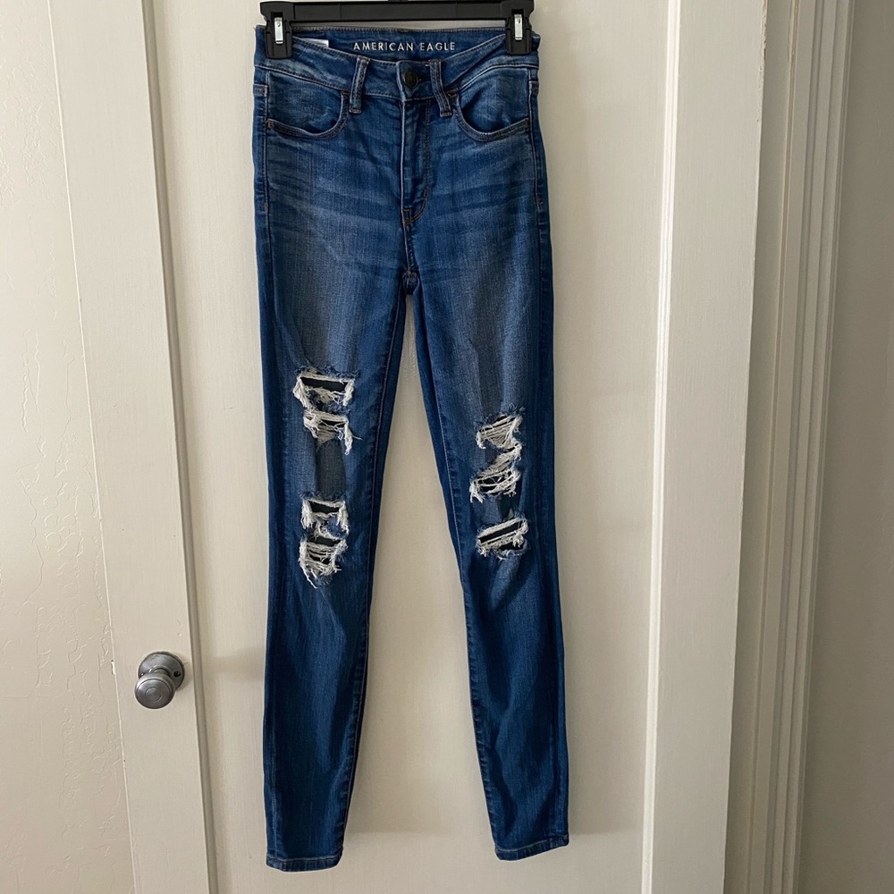 American eagle ne(x)t level stretch ripped jeans